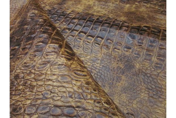 Croc Print - Embossed Leather - Croc Embossed | Leather Hide Store