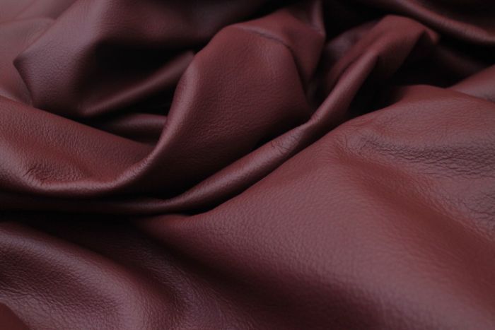 True Burgundy Leather Upholstery Hide