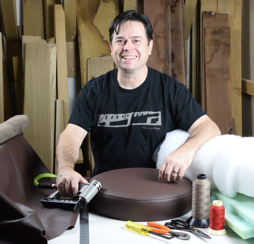 DIY Grain Sack Kitchen Barstool Cushions